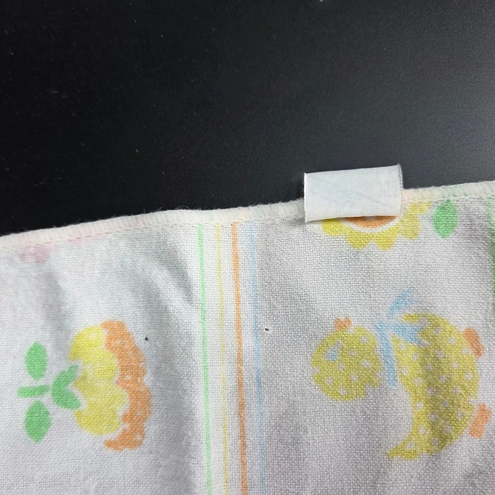 Vintage Babycare by Riegel Cotton Receiving Blanket Pastel Animal Print USA